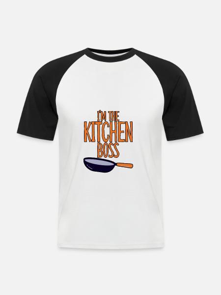 I'm The Kitchen Boss 2 - Men's Baseball T-Shirt - white/black
