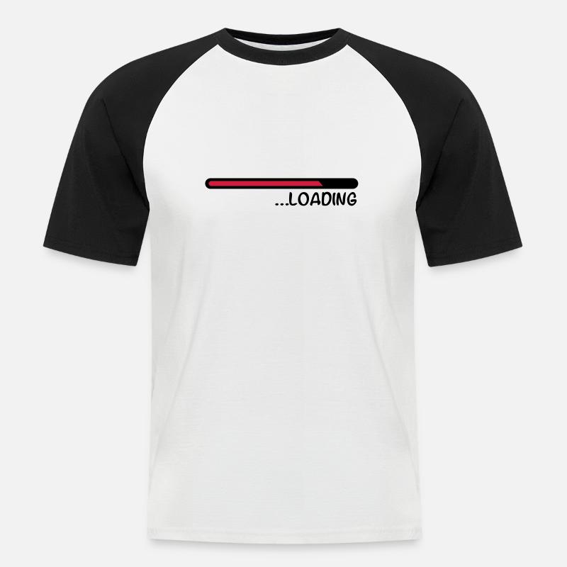 loading_cc2 - T-shirt baseball manches courtes Homme - blanc/noir