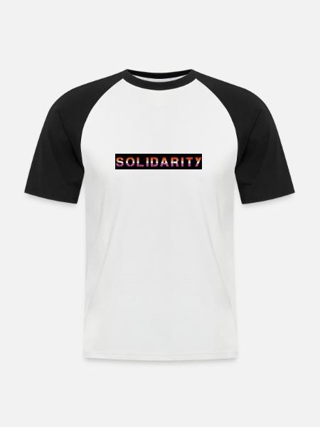 Lesbian Solidarity - Men's Baseball T-Shirt - white/black