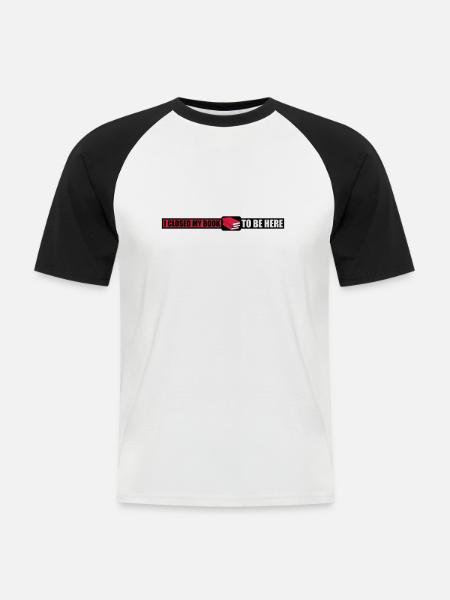 I closed my book - Männer Baseball-T-Shirt - Weiß/Schwarz