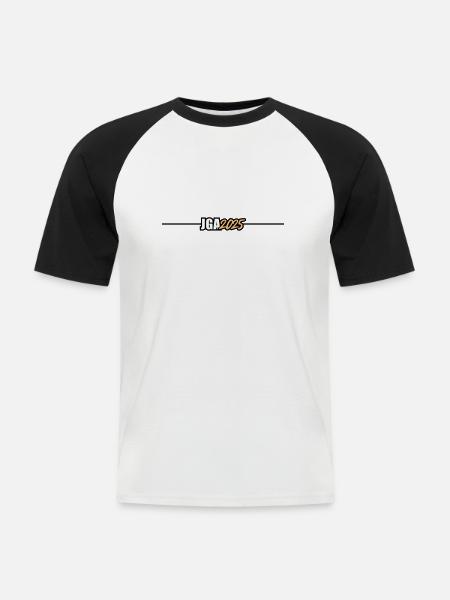 Jga 2025 Linie - Männer Baseball-T-Shirt - Weiß/Schwarz