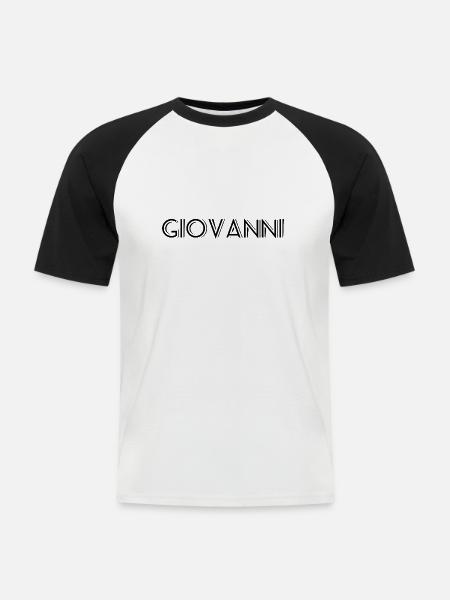 Giovanni - Men's Baseball T-Shirt - white/black