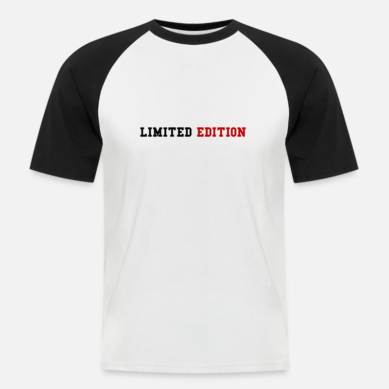 limited edition 2 - Männer Baseball-T-Shirt - Weiß/Schwarz