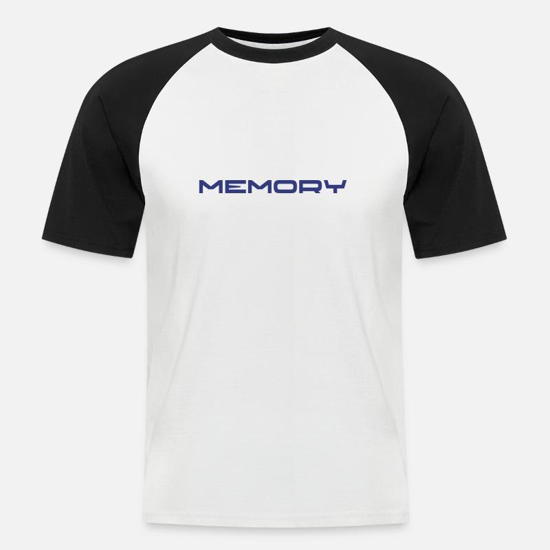 Coole message - Männer Baseball-T-Shirt - Weiß/Schwarz