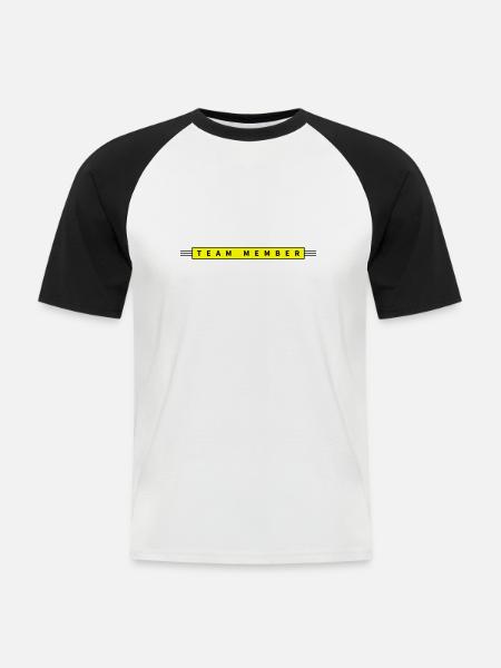 Team Member Icon - Men's Baseball T-Shirt - white/black