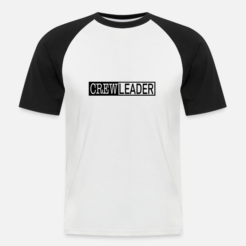 Crew Member - Männer Baseball-T-Shirt - Weiß/Schwarz