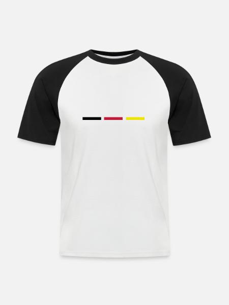 deutschland_2_f3 - Men's Baseball T-Shirt - white/black