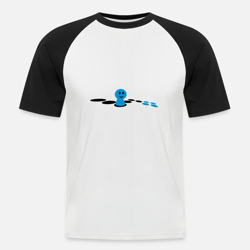 Brettspiel / Boardgame (2c) - Männer Baseball-T-Shirt - Weiß/Schwarz