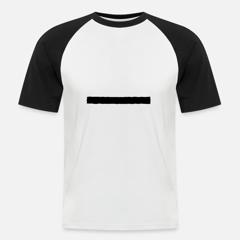Banner dünn - Männer Baseball-T-Shirt - Weiß/Schwarz