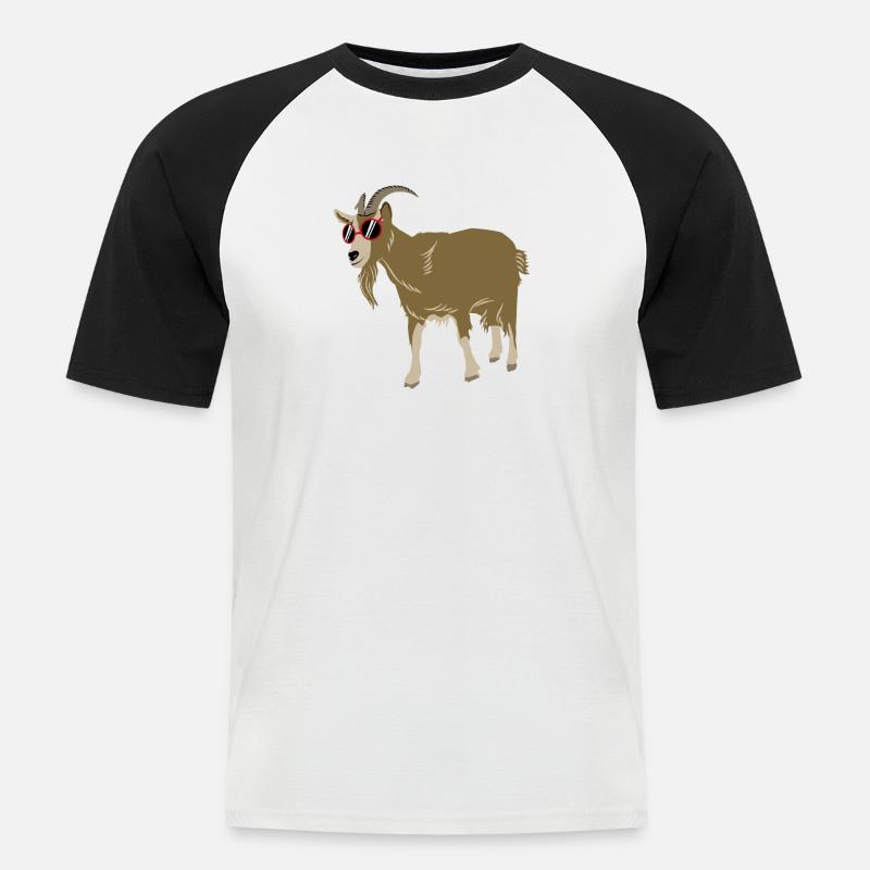 goat - Men's Baseball T-Shirt - white/black