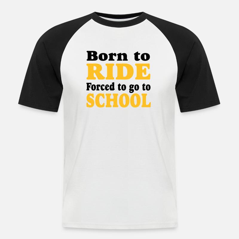ride - Men's Baseball T-Shirt - white/black