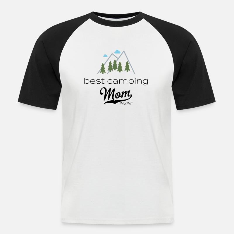 Camper - Männer Baseball-T-Shirt - Weiß/Schwarz