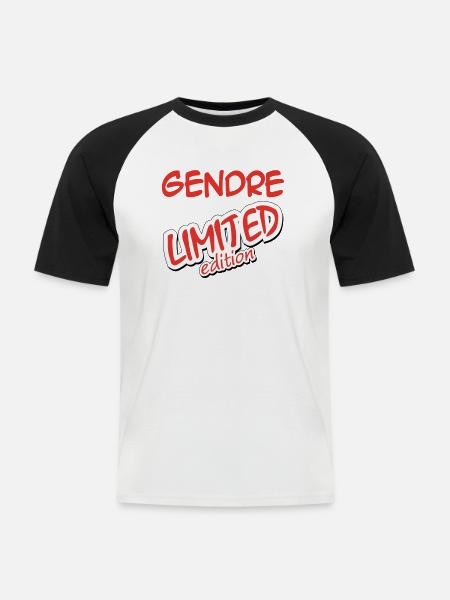 GENDRE LIMITED EDITION - Men's Baseball T-Shirt - white/black