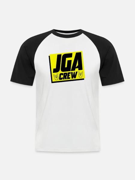 Jga Crew Junggesellenabschied - Männer Baseball-T-Shirt - Weiß/Schwarz