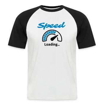 Vitesse Chargement ... - T-shirt baseball manches courtes Homme - blanc/noir - Devant - Nik (191cm)