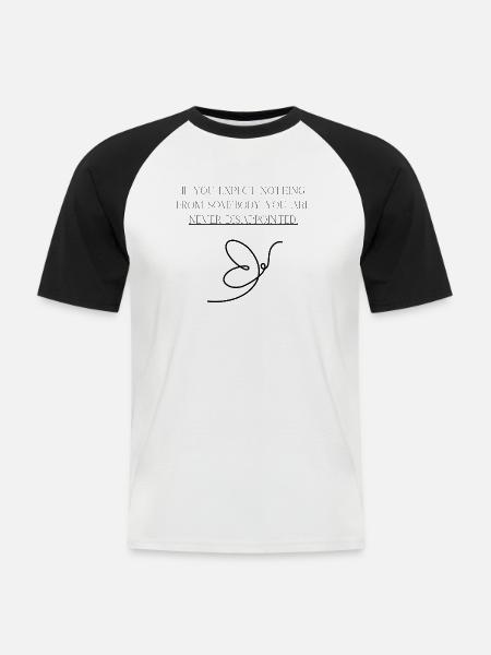 Sylvia Plath - Disappointed - Men's Baseball T-Shirt - white/black