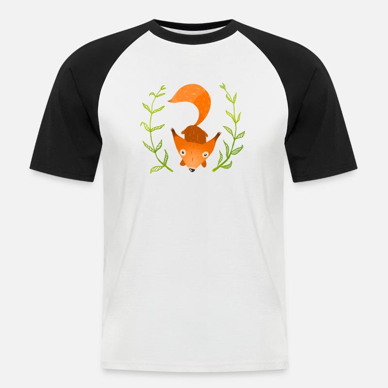 Wildtiere - Männer Baseball-T-Shirt - Weiß/Schwarz