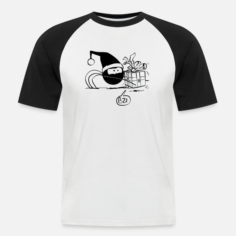 Beth die Spinne - Das Weihnachtsgeschenk - Männer Baseball-T-Shirt - Weiß/Schwarz
