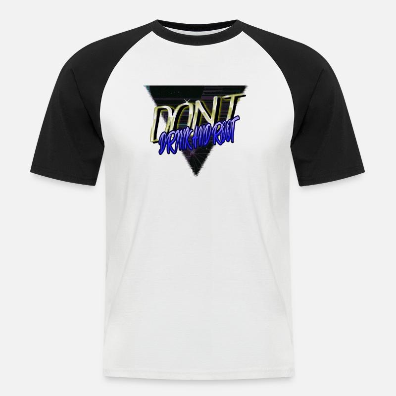 dayfathers day fullstack developer father - Men's Baseball T-Shirt - white/black