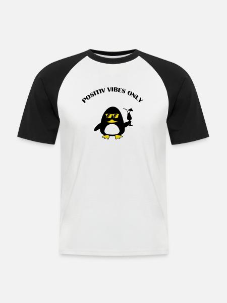 Beach Duck - Men's Baseball T-Shirt - white/black