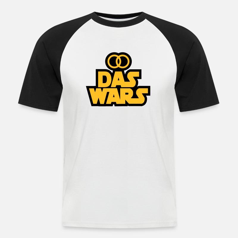 Das Wars - Männer Baseball-T-Shirt - Weiß/Schwarz