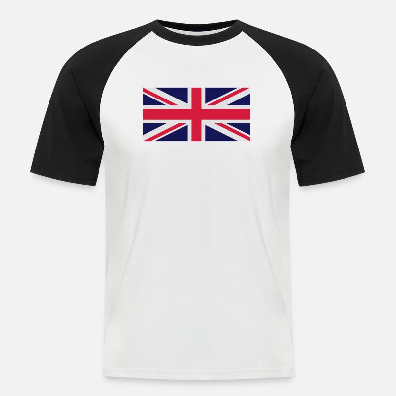 UNION JACK 2 - Men's Baseball T-Shirt - white/black