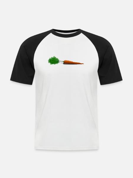 Moere - Männer Baseball-T-Shirt - Weiß/Schwarz