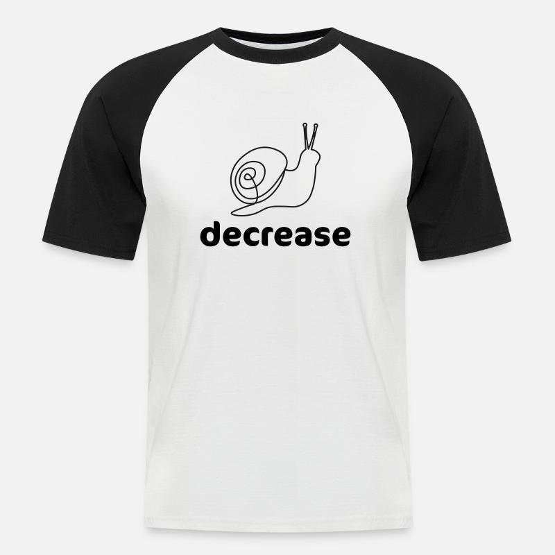 decrease - T-shirt baseball manches courtes Homme - blanc/noir