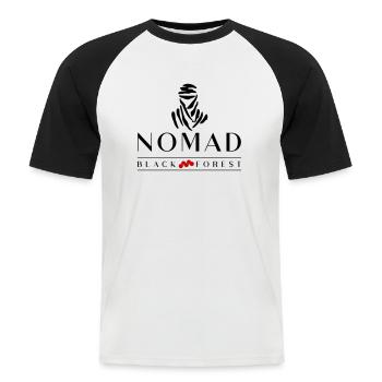 Reisen durch die Welt, make life a ride. - Männer Baseball-T-Shirt - Weiß/Schwarz - Vorne - Nik (191cm)