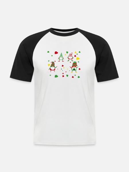 Hangin mit meinen Gnomies - Männer Baseball-T-Shirt - Weiß/Schwarz