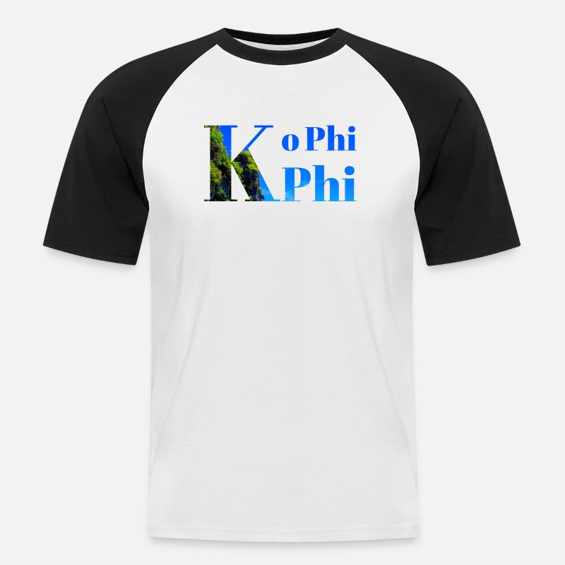 Ko Phi Phi - Men's Baseball T-Shirt - white/black