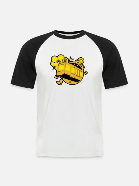 Monorail - Men's Baseball T-Shirt - white/black