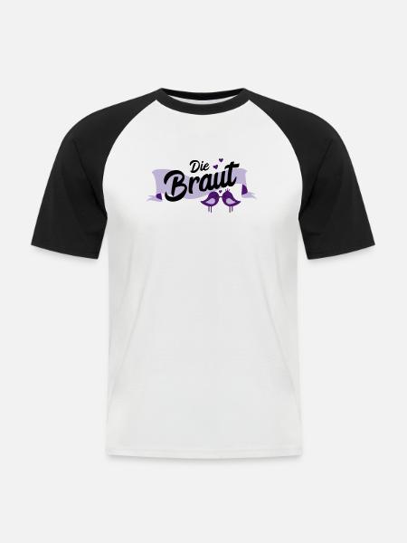 Die Braut Junggesellinnenabschied Geschenk - Männer Baseball-T-Shirt - Weiß/Schwarz