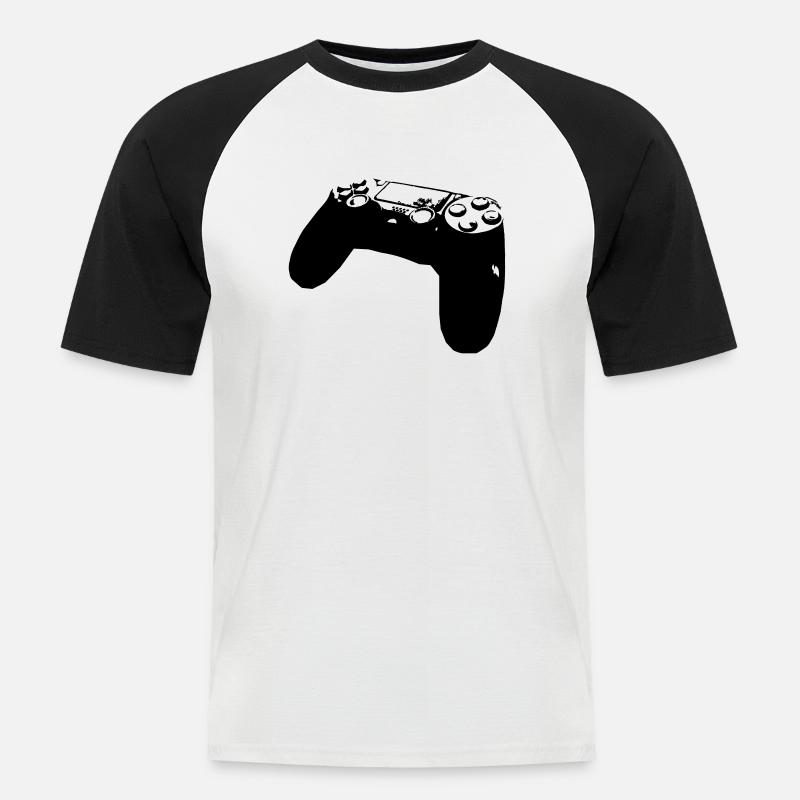 controller - Men's Baseball T-Shirt - white/black