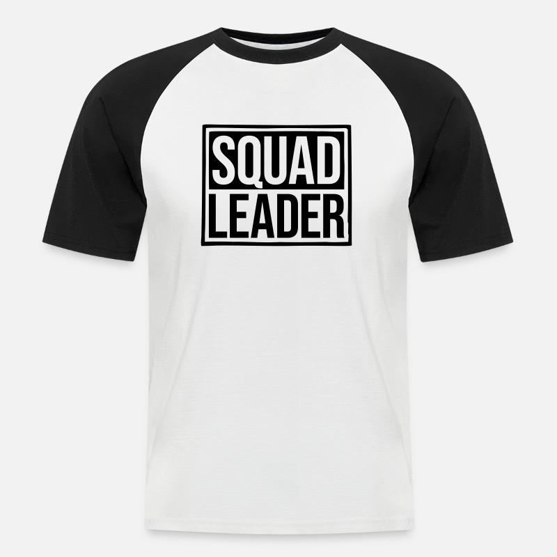Squad Leader Schild Design - Männer Baseball-T-Shirt - Weiß/Schwarz