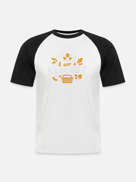 Ich habe Microgreens - Männer Baseball-T-Shirt - Weiß/Schwarz