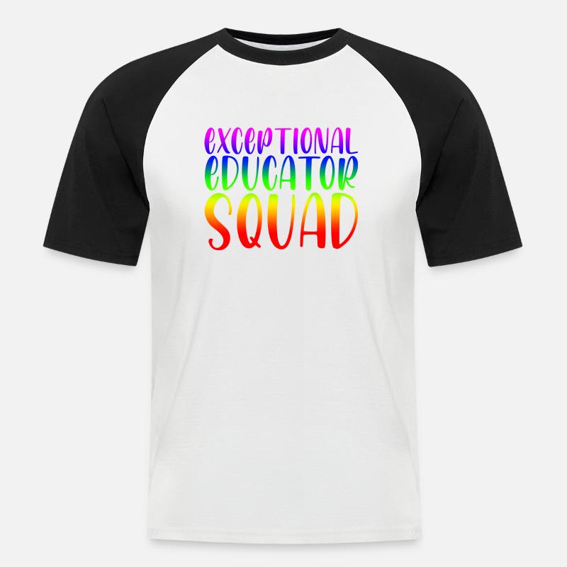Exceptional Educator Squad 2 - Männer Baseball-T-Shirt - Weiß/Schwarz