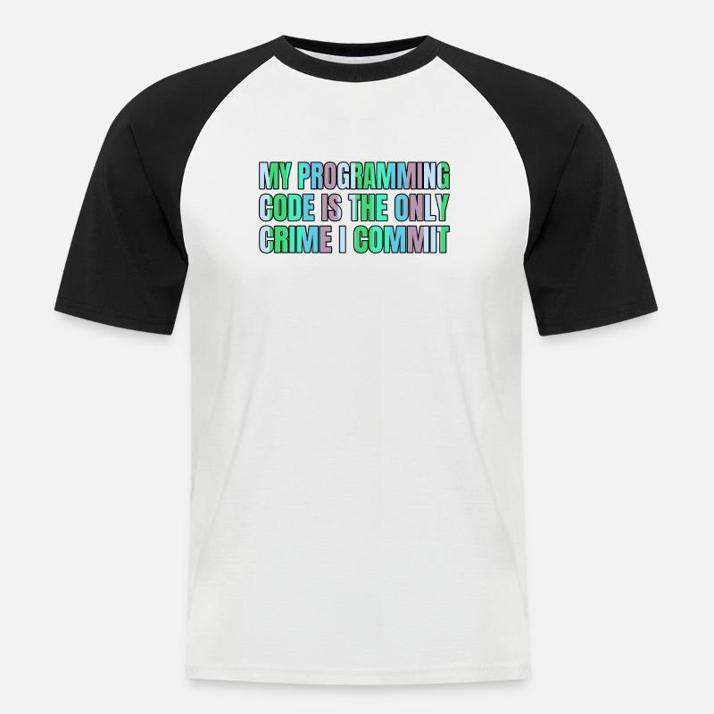 Programmation de devis - T-shirt baseball manches courtes Homme - blanc/noir