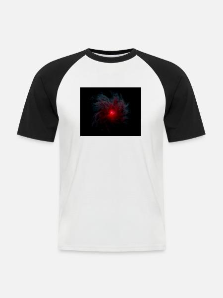 Interstellare Galaxie 3D - Männer Baseball-T-Shirt - Weiß/Schwarz
