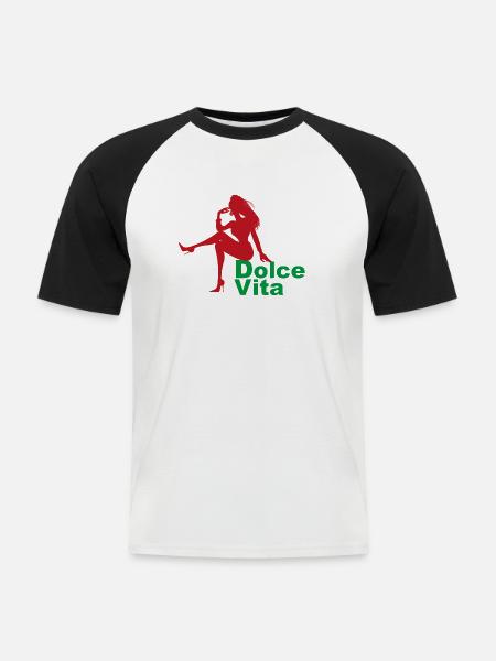 Dolce Vita - Men's Baseball T-Shirt - white/black