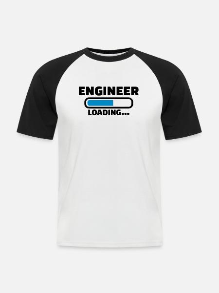 Engineer - Men's Baseball T-Shirt - white/black