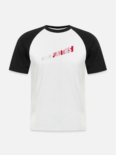 woke up like this - Men's Baseball T-Shirt - white/black