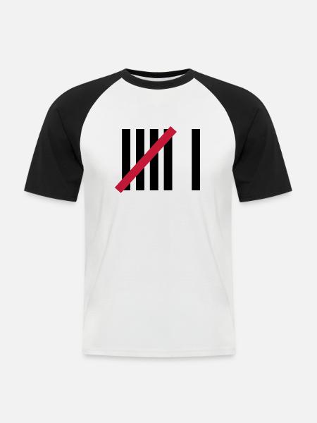 6th Birthday - Men's Baseball T-Shirt - white/black