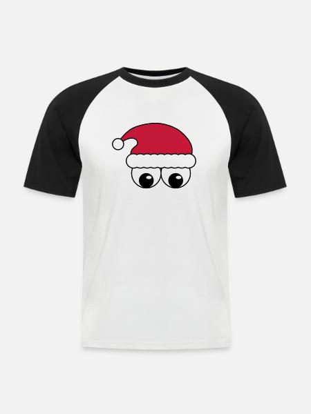Santa Claus - Men's Baseball T-Shirt - white/black
