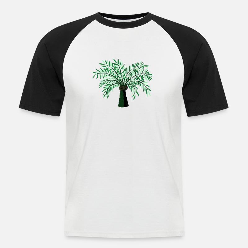 Baum 01 - Männer Baseball-T-Shirt - Weiß/Schwarz