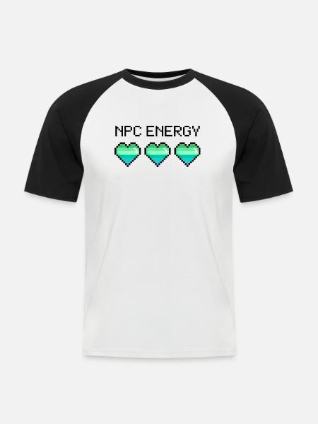 NPC Energy - Men's Baseball T-Shirt - white/black