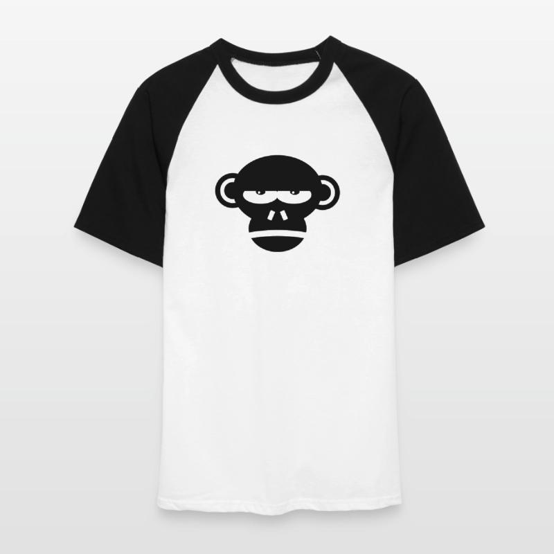 Grumpy Monkey Face Monkey Gift Gift Idea Men's Baseball T-Shirt