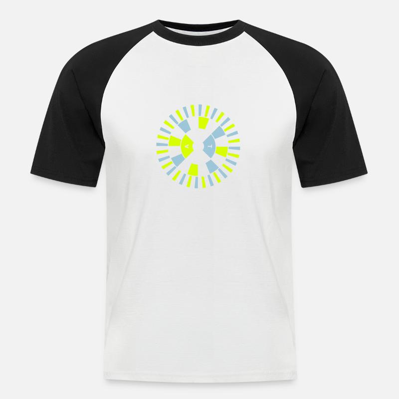 Genetic Code Nerd v1 - Männer Baseball-T-Shirt - Weiß/Schwarz