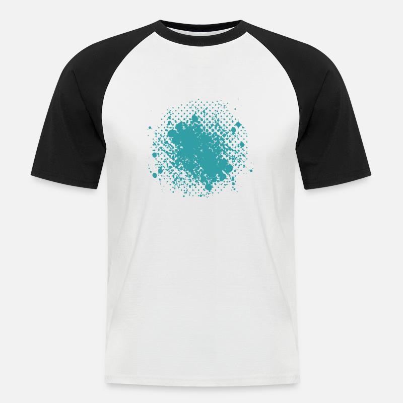 Vector background eu - Men's Baseball T-Shirt - white/black