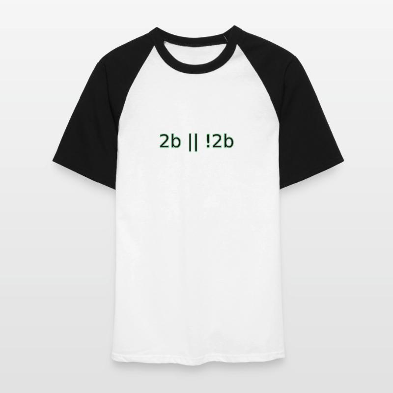 2b oder nicht 2b Hipster-Geek-Computerprogrammierer-Spaß Männer Baseball-T-Shirt